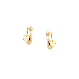 Kolczyki złote serca angielskie zapięcie