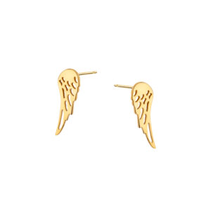 Kolczyki złote skrzydła sztyft