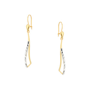 Kolczyki złote wielokolorowe na bigiel