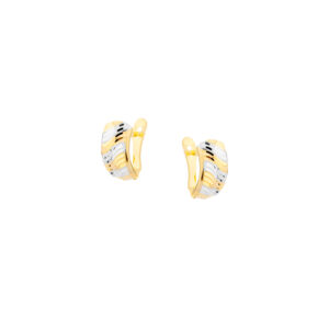 Kolczyki złote wielokolorowe- zapięcie angielskie