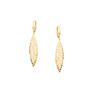 Kolczyki złote wiszące ażurowe – Lever back