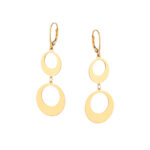 Kolczyki złote wiszące koła lever back