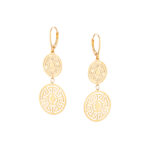 Kolczyki złote wiszące lever back