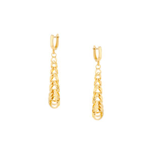 Kolczyki złote wiszące na angielskim zapięciu