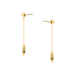 Kolczyki złote wiszące sople Sztyft