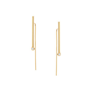 Kolczyki złote z cyrkonią