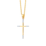 Krzyżyk złoty z cyrkoniami