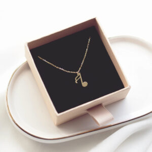 Naszyjnik pozłacany nutka