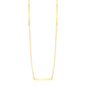 Naszyjnik pozłacany z blaszkami