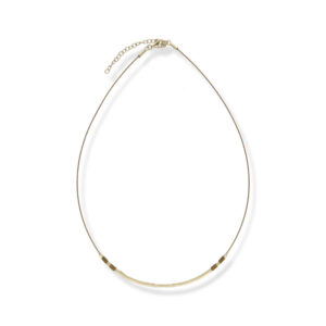 Naszyjnik pozłacany z hematytami