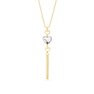 Naszyjnik pozłacany z kryształem