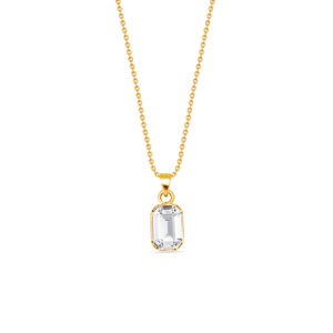 Naszyjnik pozłacany z kryształem