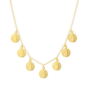 Naszyjnik pozłacany z monetami