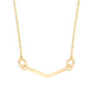 Naszyjnik pozłacany z motywem geometrycznym