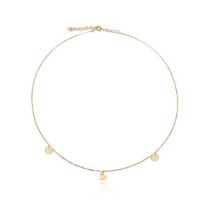 Naszyjnik pozłacany z sercem