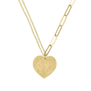 Naszyjnik pozłacany z sercem