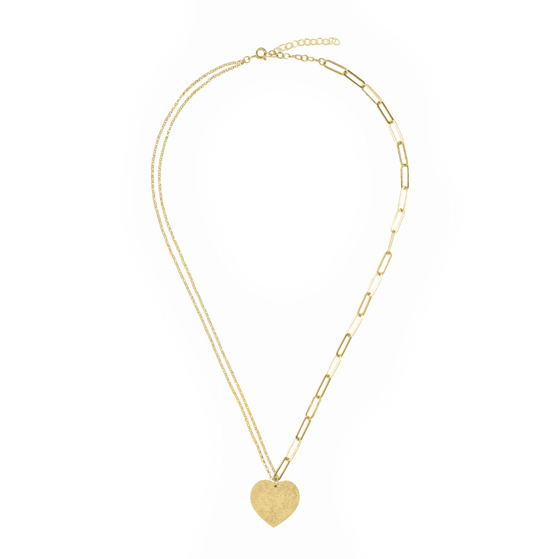 Naszyjnik pozłacany z sercem Naszyjnik pozłacany z sercem