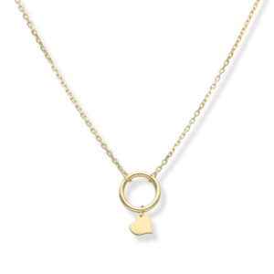 Naszyjnik pozłacany z sercem