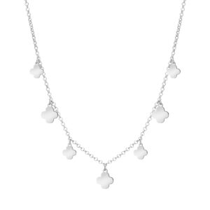 Naszyjnik srebrny celebrytka z koniczynami