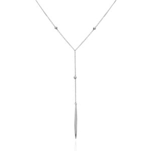 Naszyjnik srebrny krawatka z soplem