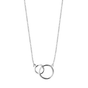 Naszyjnik srebrny splecione kółka