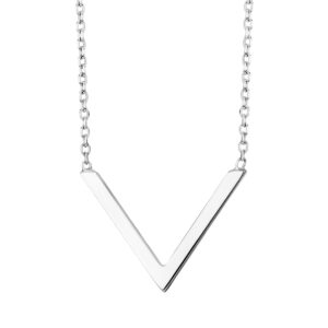 Naszyjnik srebrny w kształcie litery V