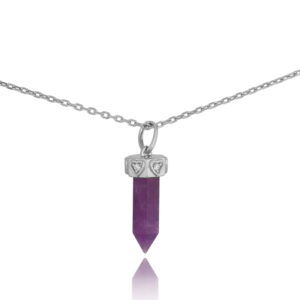 Naszyjnik srebrny z ametystem
