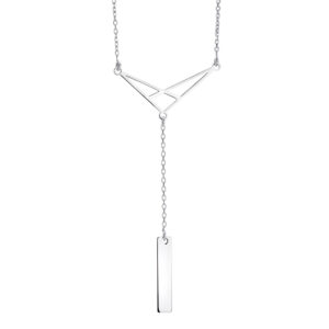 Naszyjnik srebrny z blaszką – kolekcja Origami