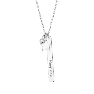 Naszyjnik srebrny z cyrkonią i gwiazdką