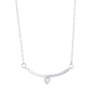 Naszyjnik srebrny z cyrkoniami