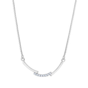 Naszyjnik srebrny z cyrkoniami