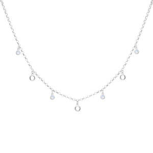 Naszyjnik srebrny z cyrkoniami