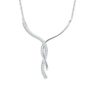 Naszyjnik srebrny z cyrkoniami