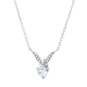 Naszyjnik srebrny z cyrkoniami