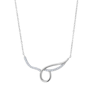 Naszyjnik srebrny z cyrkoniami