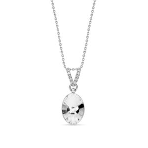 Naszyjnik srebrny z kryształami