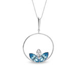 Naszyjnik srebrny z kryształami