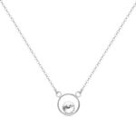 Naszyjnik srebrny  z kryształem