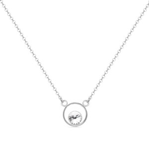 Naszyjnik srebrny z kryształem