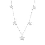 Naszyjnik srebrny z kulkami i gwiazdami
