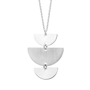 Naszyjnik srebrny z motywem geometrycznym