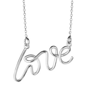 Naszyjnik srebrny z napisem LOVE