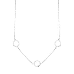 Naszyjnik srebrny z trzema okręgami