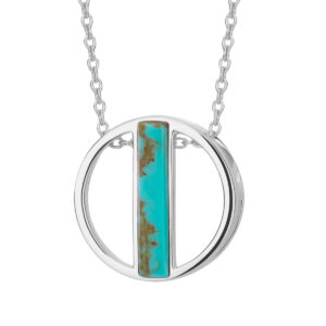 Naszyjnik srebrny z turkusem- kolekcja Modern Chic