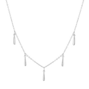 Naszyjnik srebrny z wiszącymi elementami