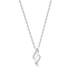 Naszyjnik srebrny z zawieszką z cyrkoniami