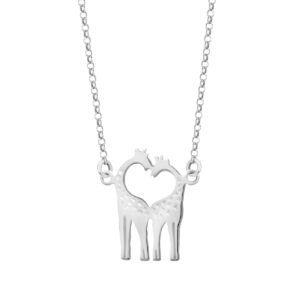 Naszyjnik srebrny żyrafy