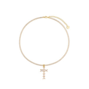 Naszyjnik stal szlachetna,pozłacany