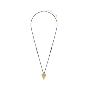 Naszyjnik z hematytami i zawieszką serce