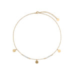 Naszyjnik z mosiądzu i akwamarynów